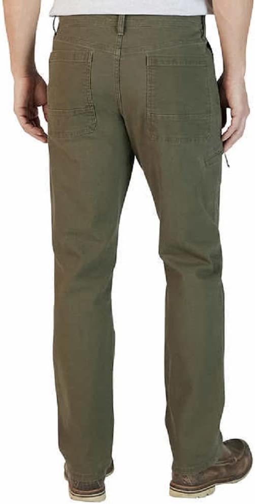 Weatherproof Vintage Men's Relaxed Fit Trevorland Flex Utility Stretch Canvas Pant (38Wx30L, Green)