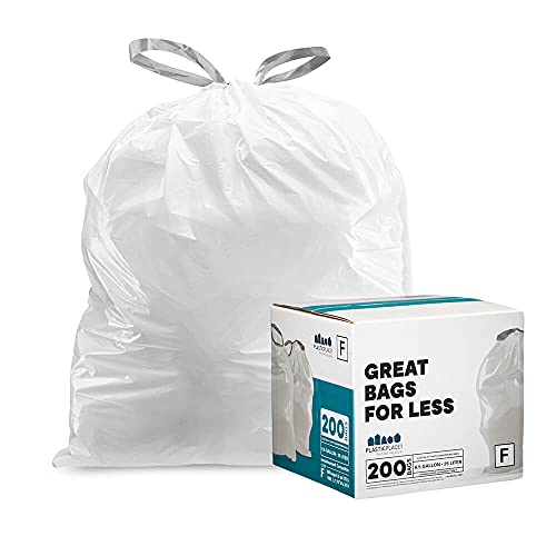 Plasticplace Custom Fit Trash Bags simplehuman (x) Code F Compatible
