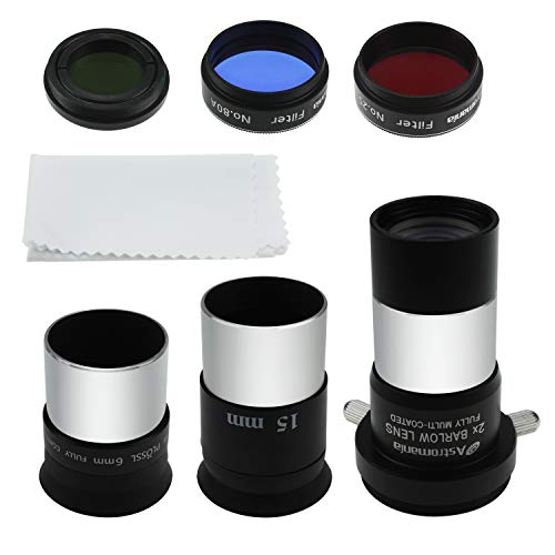 Astromania Accessory Kit Telescope Fully-Coated Eyepieces #TOP6