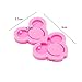 Mouse Headband Head Bow Shape Keychain Silicone Mold with Hole DIY Ice Cream Pudding Crystal Cupcake Cake Topper Decoration Desserts Fondant Mold Gum Paste Jelly Shots Candy
