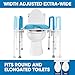 Platinum Health Original Ultimate Padded Raised Toilet Seat with Handles, Riser for Seniors with Adjusted Height & Width, 330 lb for Elderly, Seniors, Pregnant, Fits any Toilet