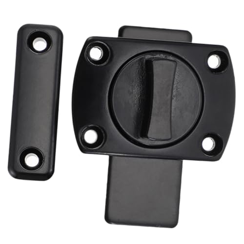 GOOHOCHY 錆びにくい亜合製ドアラッチロック 転ボルト式 鍵不要 防犯強化 小型ゲート扉用 スムーズエッジ仕上げ 長持ち耐久設計