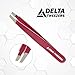 Delta Tweezer Eyebrow Tweezers for Women Facial Hair Pinzas Para Cejas Professional Stainless Steel Ingrown Facial Hair Removal Tweezer Men & Beauty & Personal Care Tools (1, Brown)