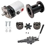 ToolTuff Log Splitter Build Kit: 28 GPM 2-Stage Hydraulic Log Splitter Pump, Mount Coupler & A7...