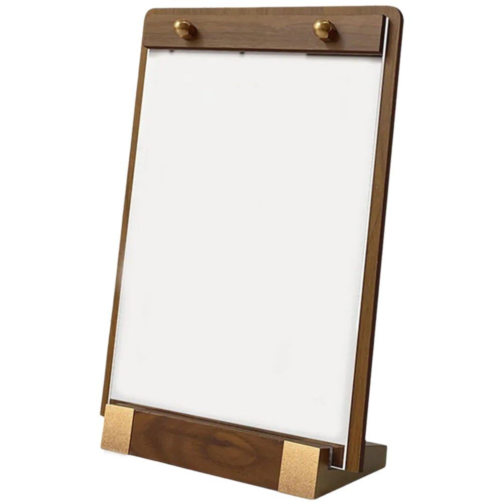 A4 L kształt drewna uchwyt na papier menu ekspozytor numer stołu ślub akrylowy uchwyt na telefon zdjęcia ramka 210x297mm