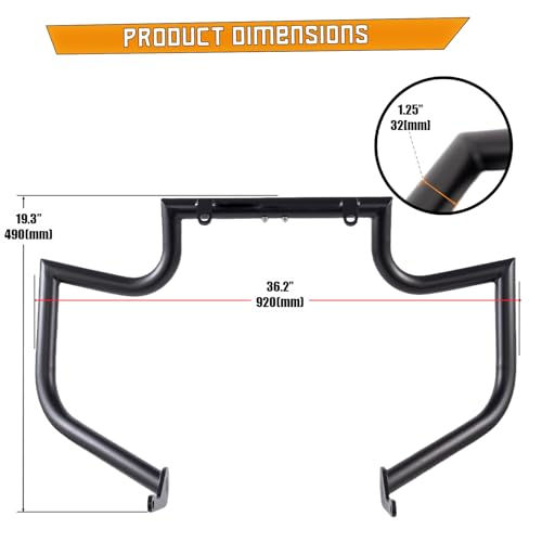 Kinglemc Crash Bar Engine Guard Highway Bar for Harley Davidson Nightster RH975 Sportster S RH1250S 2021-2025 (Matte Black) by Kinglemc - Image 5