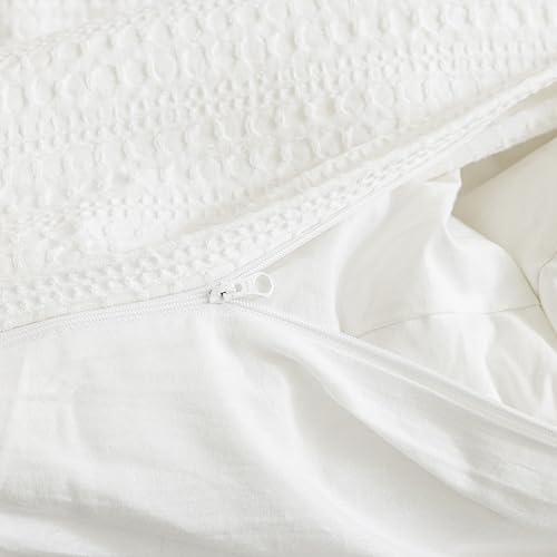 Dreamology Waffle Weave Duvet Cover, King Duvet Cover, 100% Cotton, 3 Pcs by Dreamology - Used condition - Image 4