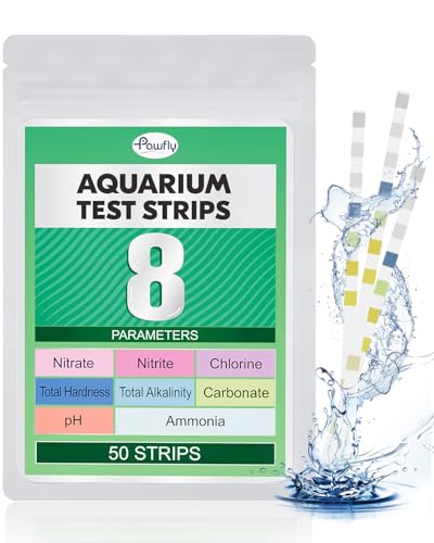 Pawfly 8 in 1 Aquarium Test Strips for pH Chlorine Nitrate Carbonate Hardness Total Alkalinity & Ammonia Water Quality Freshwater Saltwater Test Kit, 50 Strips Fish Tank Water Testing kit - image 8