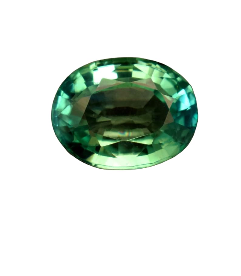 Saphir vert naturel ovale 12x9x5mm pour création de bijoux