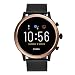 Fossil Gen 5 Julianna HR Heart Rate Stainless Steel Mesh Touchscreen Smartwatch, Color: Rose Gold, Smoke (Model: FTW6036)