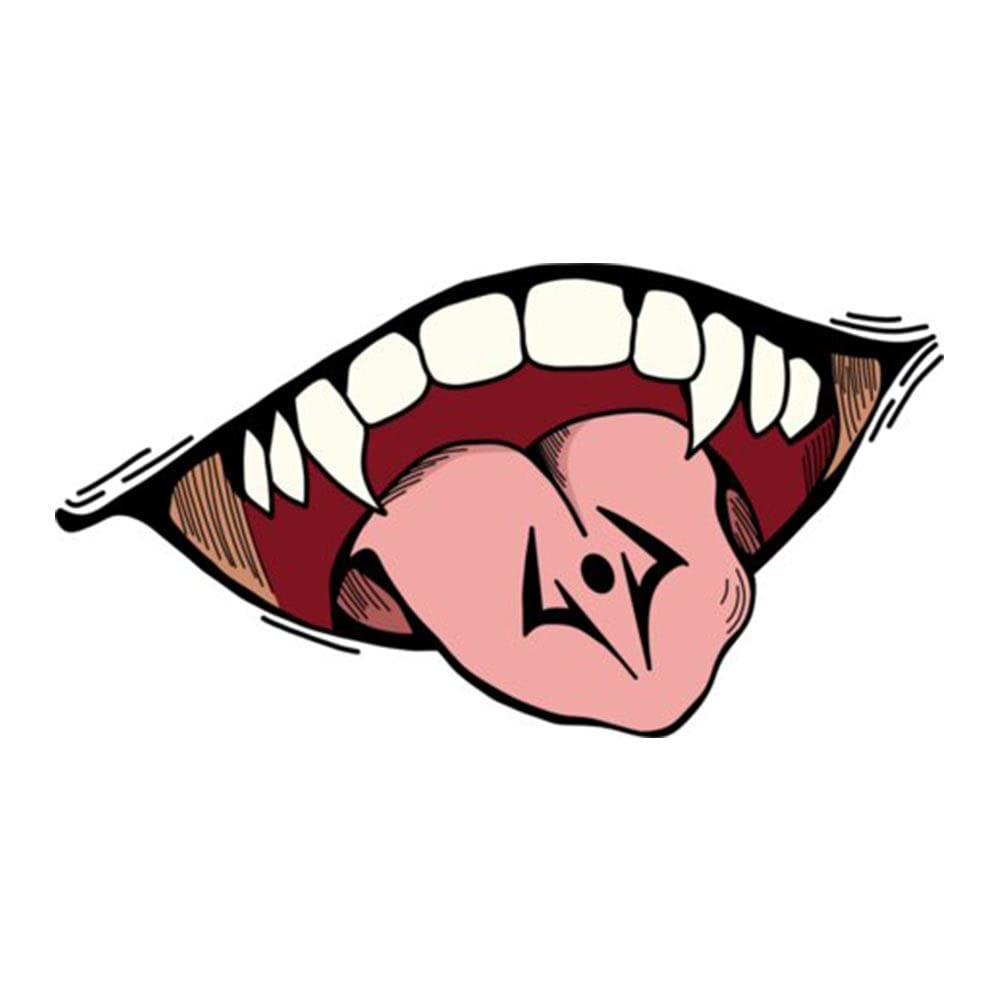 MOTYD - Ryomen Sukuna's Mouth クリエイティブアニメカーステッカー 車のバックミラー燃料タンクキャップ装飾デカール 防水