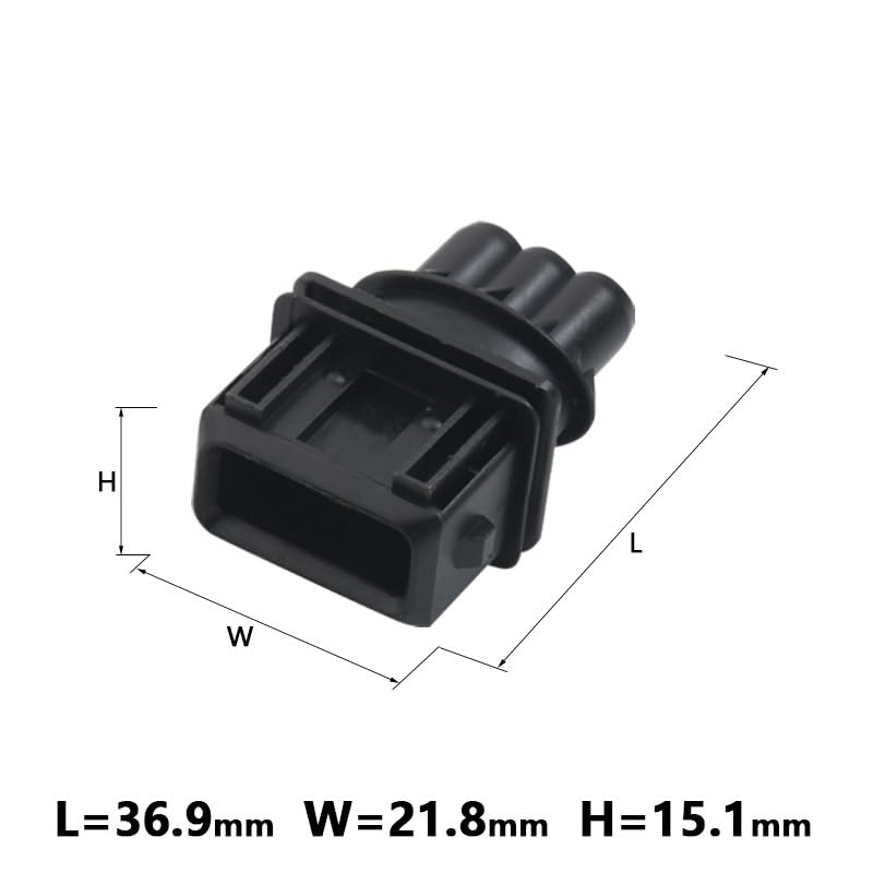 1/5/10/20 Sets 2 3 Pin 3.5mm Water Proof Connector 282189-1 for Automotive Fuel Injector EV1 Ignition Coil(3p Female Male,5 Sets)