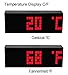 LambTown Digital Led Countdown Timer Electronic Alarm Clock with Temperature Date - Red