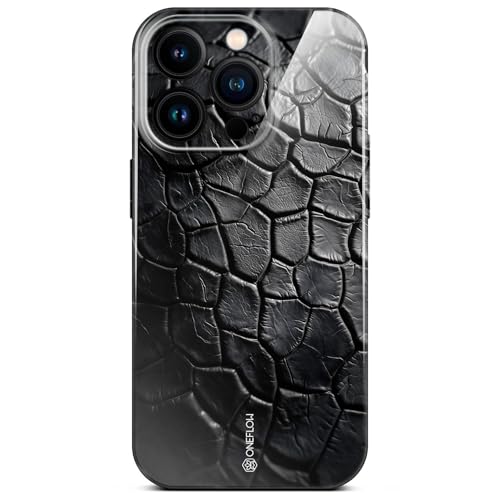 Coque Luxury Croco Noir iPhone 14 Pro ONEFLOW protection appareil photo haut de gamme