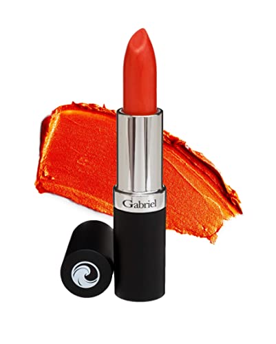 Gabriel Cosmetics Lipstick (Coral - Vibrant Coral/Gold Shimmer), Natural, Paraben Free, Vegan, Gluten-Free,Cruelty-Free, Non Gmo, High Performance And Long Lasting, Infused With Jojoba Seed Oil And Aloe, 0.13 Oz. #TOP14