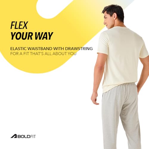 Image of Boldfit Track Pants for man Breathable Gym Pants for Men Workout Adjustable Waist Track Pant for Men mid Rise Sports Trackpant for Mens Workout, Running & Walking