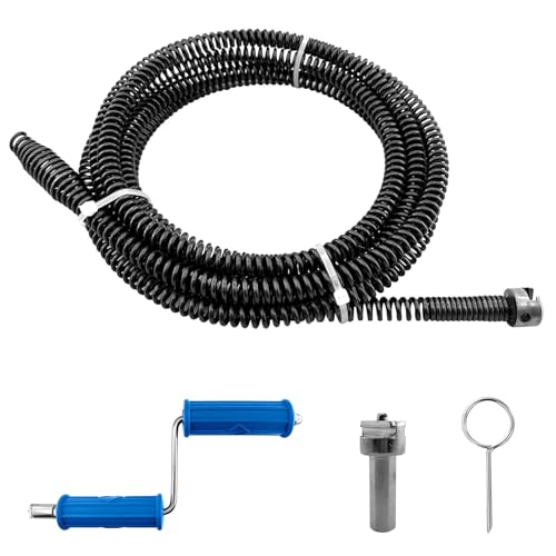 Hengrongshen - Spirale per la pulizia dei tubi, 3,0 m, Ø 10 mm, con adattatore elettrico e manuale, scarico a spirale, per la pulizia dei tubi, efficiente detergente per tubi