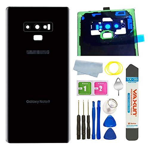 Galaxy Note 9 Back Glass Cover Housing Door with Tape Parts Replacement for Samsung Galaxy Note 9 - Any Carrier - N960 (Black)