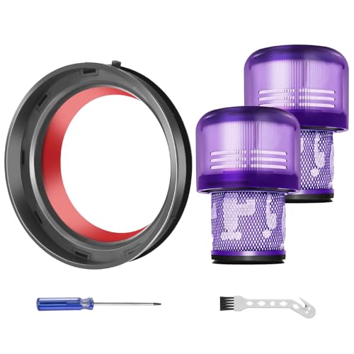 ilovelife Dust Bin Top & 2 Filters Replacement Parts for Dyson V11 V15 Vacuum Cleaner, Fixed Sealing Ring Replacement V11 V15 Accessories Replacement Parts