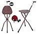 Folding Cane Seat - Deluxe Adjustable Height Cane with Seat Lightweight Combo Walking Cane 350 lbs Aluminum Travel Aid for Men and Women Gift Brown