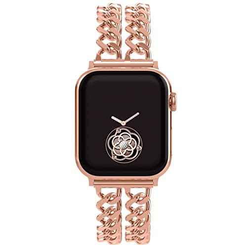 Image of Gold Watch Bands for Women Compatible with Apple Watch Band 38mm 40mm 41mm 42mm 44mm 45mm 46mm 49mm Adjustable Metal Band Cowboy Steel Chain Bracelet for iWatch Series1 /2 /3 /4 /5 /6 /7 /8 /9 /10 /11 /SE