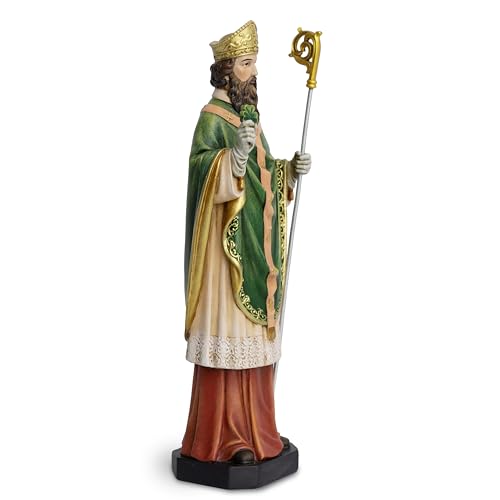 Estatua de San Patricio 10.5" H en Resina Pintada miniatura 5