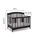 Delta Children Emerson 4-in-1 Convertible Crib - Greenguard Gold Certified, Dark Chocolate