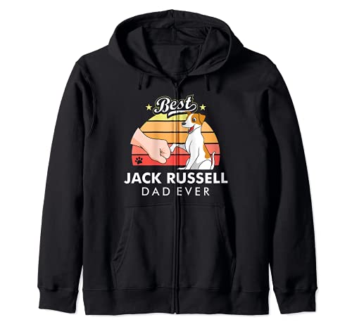 Best Jack Russell Terrier Dad Ever Dog Daddy Father's Day Felpa con Cappuccio