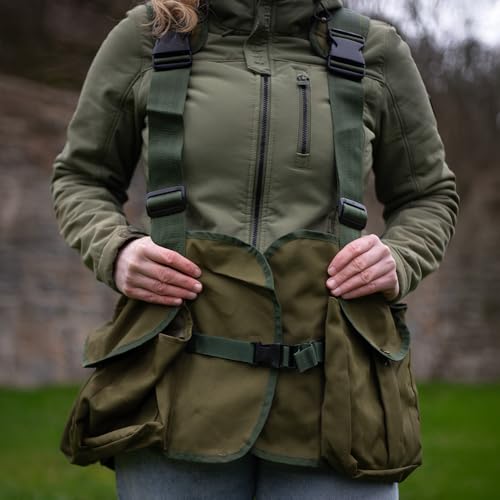 ROMNEYS Dummyweste „Jungla“ – Trainingsweste für Dummyarbeit, viele Taschen, wasserfeste Rückentasche, verstellbare Gurte (L)