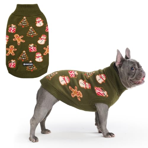 Image of Spark Paws Christmas Knit Dog Sweater - Winter Dog Clothes, Small Medium Large