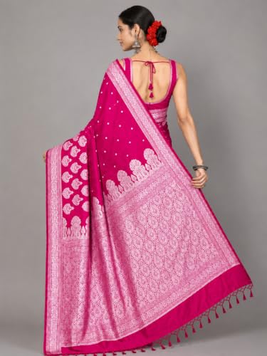 Image of Women's Glory Banarasi Satin Silk With Embroidered Design.