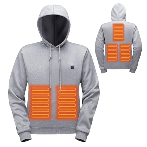 Heated Hoodie Sweatshirt for Men Women Heated Jackets Unisex Thick Warm Hoodies USB Winter Heaters Outdoor Coat