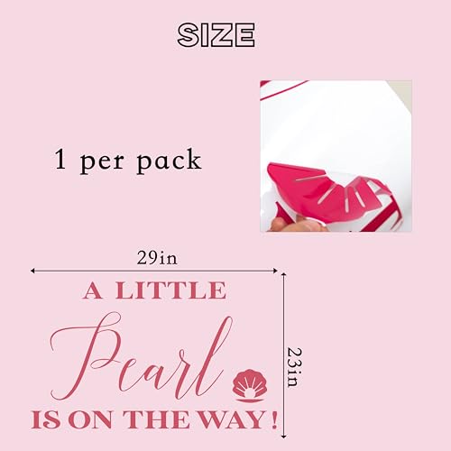 Vinilo decorativo para fiesta de bebé con texto y perla miniatura 2