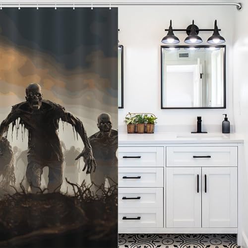 Rideau de douche imperméable contre les fuites d'eau 140x183 cm - 7