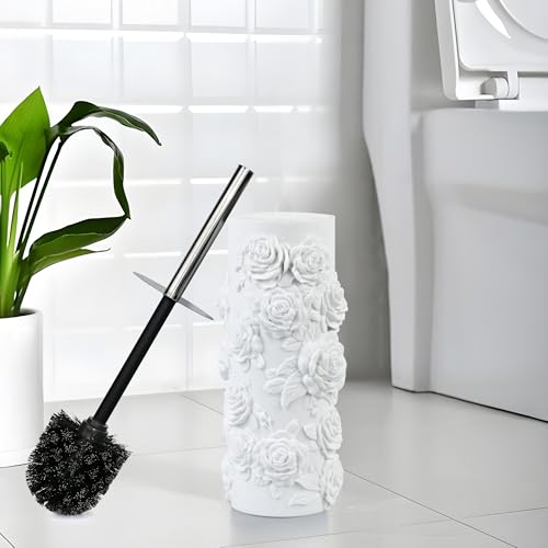 Image of Toilet Brush and Holder Set for Bathroom, Stylish and Durable Cleaning Tool with Modern Design, Compact for Efficient Cleaning