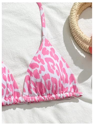 Image of SHENHE Girl's 3 Piece Swimsuits Cute Halter Triangle Bikini Bathing Suit with Beach Cover Up