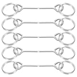 Homoyoyo 12 Piezas de Conectores de Juntas para Tienda de Campaña, Anillos Alfileres de Metal Resistente, Compatibles con Varillas de Fibra, Accesorios para Reparación y Soporte en Camping