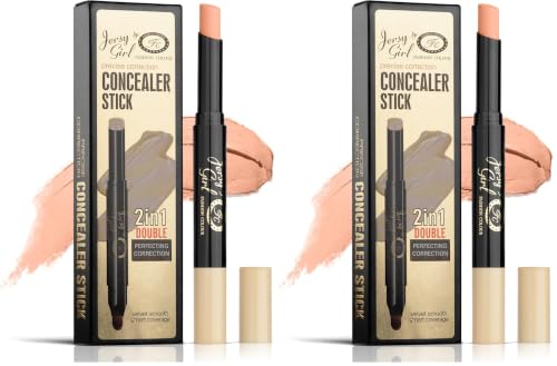 Image of Fashion Colour Precise Correction Concealer Stick | 2-in-1 Double Perfecting with Soft Brush | Full Coverage, Buildable Formula | Smooth & Lightweight | Dark Circle & Blemish Conceal | 2.2g Shade::03