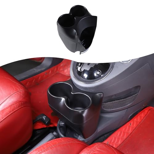Porte-gobelet pour Fiat 500 2007-2015 console centrale et boite de rangement noire