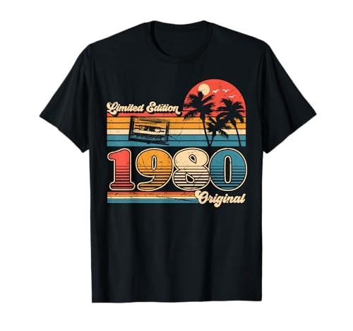 Original 1980 Vintage Anniversaire 45 Ans pour Hommes Femmes T-Shirt