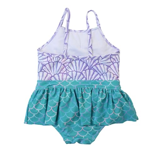 RuffleButts Girls UPF50+ Sun Protection Princess Sleeveless One Piece Swimsuit2