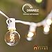 Afirst Outdoor String Lights 25FT Patio Lights with 27 Globe Bulbs Incandescent String Lights Garden/Backyard Party/Wedding Christmas Lights White Cord