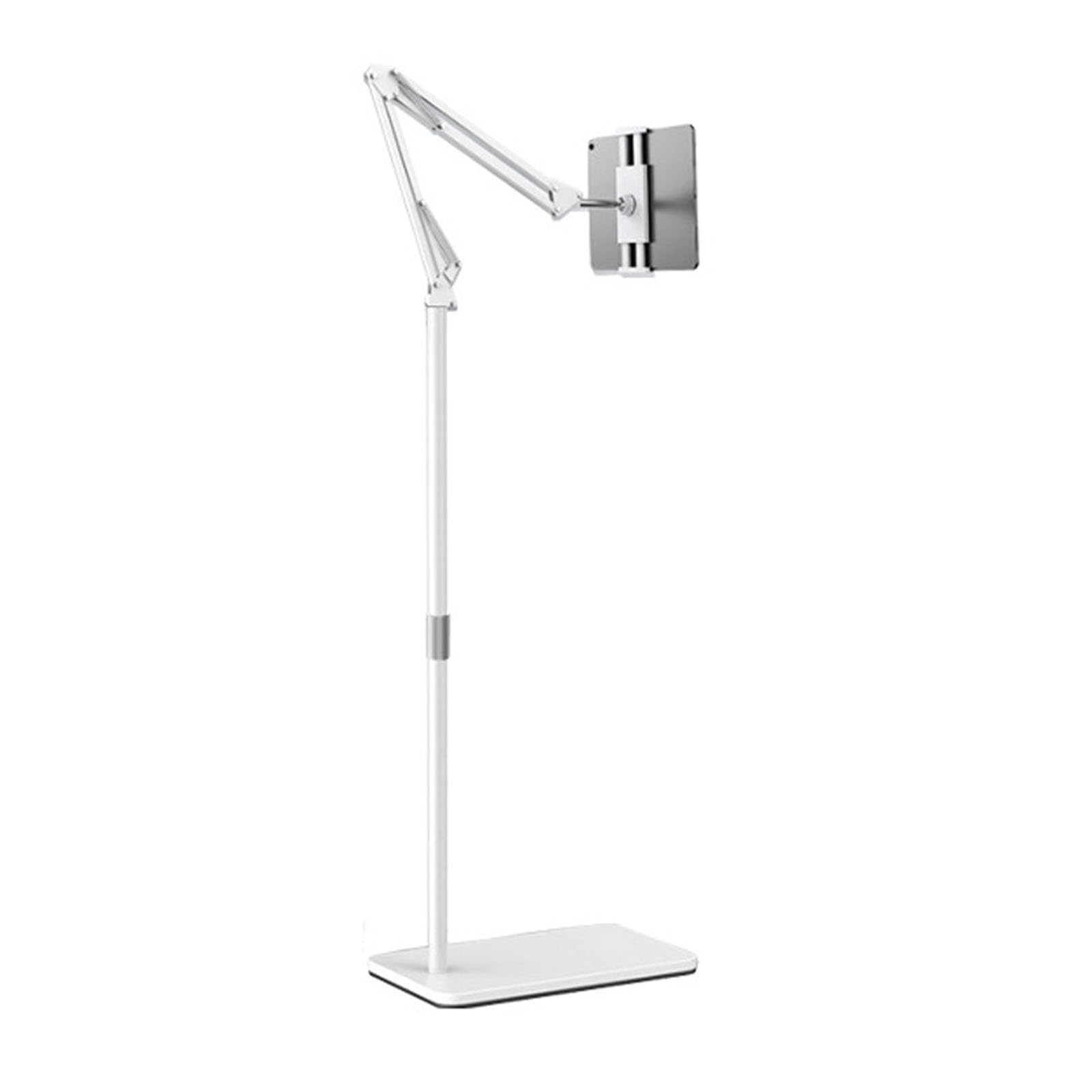 Supporto Telefono Scrivania, Porta Cellulare da Tavolo Regolabile,Supporto per Telefono per Scrivania Regolabile in Altezza 50-100cm(Color:Bianco)