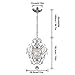 PAPAYA Crystal Mini Chandelier Lighting 1 Light Chrome Chandeliers Iron Ceiling Light Fixture…