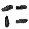 Rusffes Men's Loafers Flat Slip-on Driving Shoes Breathable Casual Moccasin Shoes Black 8uk #1