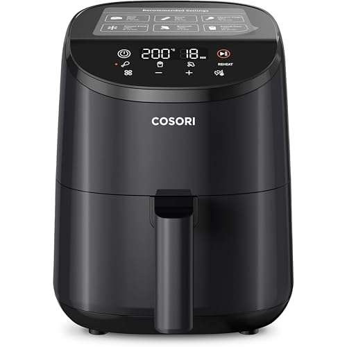 COSORI Friggitrice ad Aria 2 Litri, Air Fryer Portatile a Risparmio Energetico Con 30 Ricette...