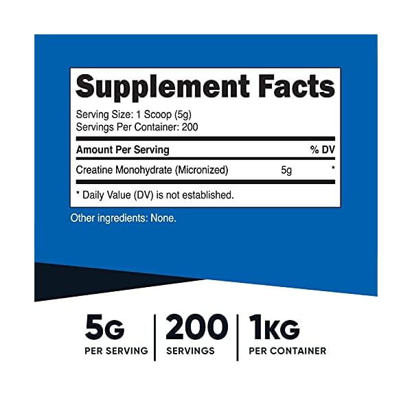 Nutricost Creatine Monohydrate Micronized Powder (1 KG) - Pure Creatine Monohydrate - Image 3