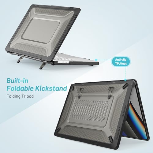 Carcasa rígida MacBook Pro 16 M1 M3 M4 a prueba de golpes con parachoques protector 2