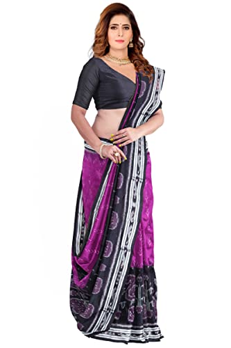 Image of Sambalpuri Handloom Saree Women's Cotton Saree Odisha Handloom Handmade Pure Relaxed Fit Khandua Natural Relaxed Fit Ikat Sambalpuri Saree For Women Ikat Handloom Saree For Women 5Se9Bc-390