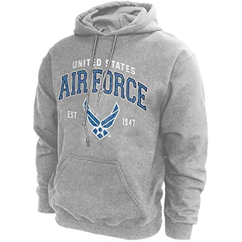 U.S. Air Force Hoodie Sweatshirt Vintage Logo - Medium Grey Cover